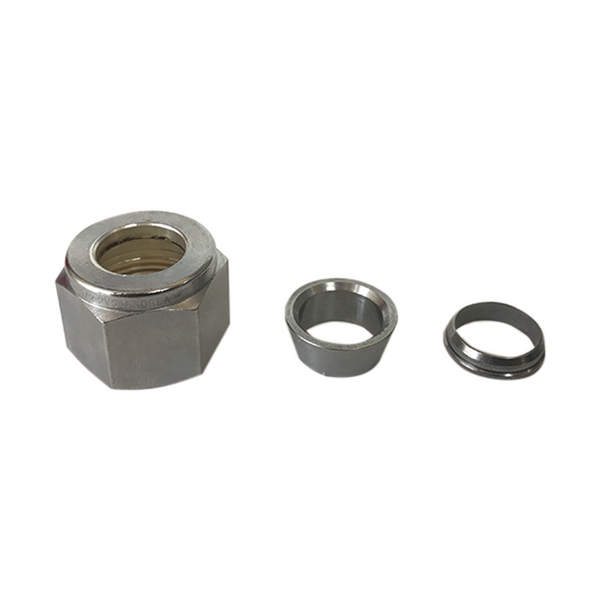 1/4 Compression Nut and Ferrule Set - Stainless Steel