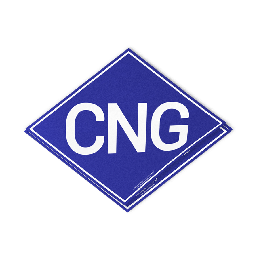 Light Duty Reflective CNG Decal - American CNG