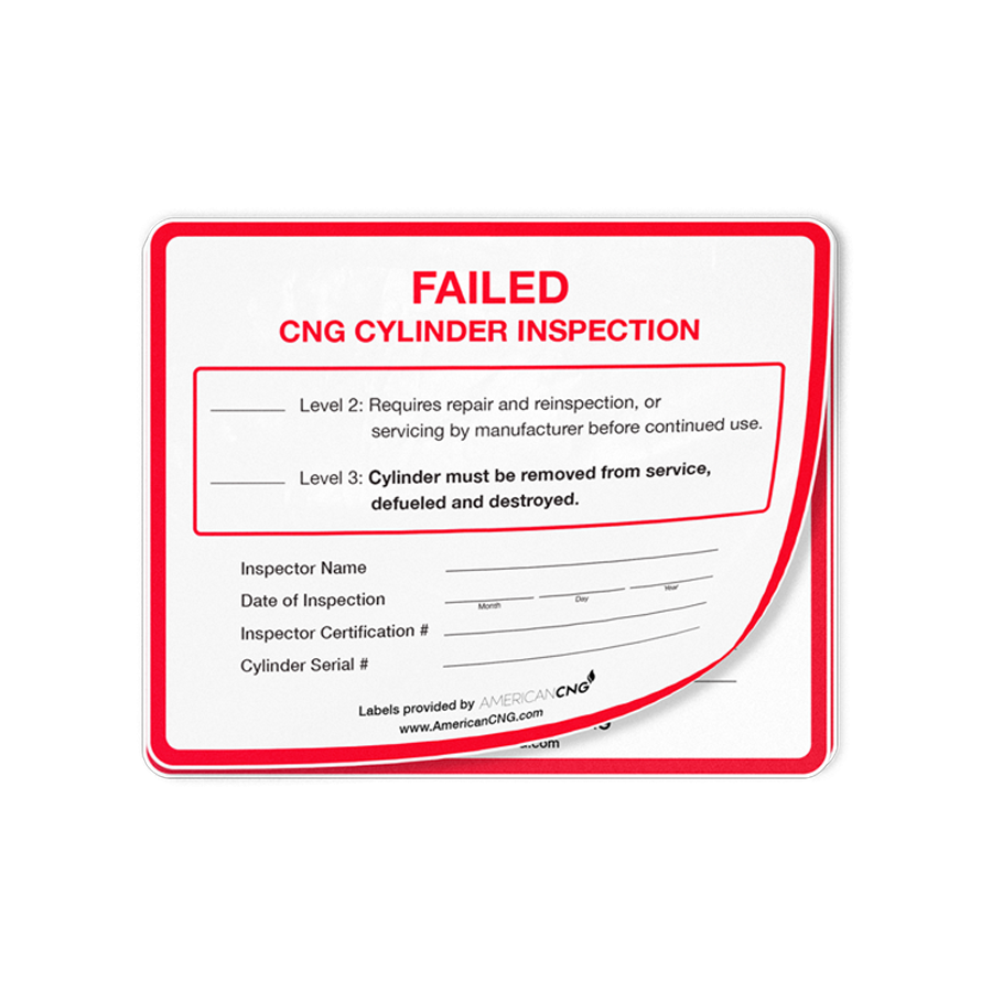 Failed Cylinder Inspection Decal - American CNG