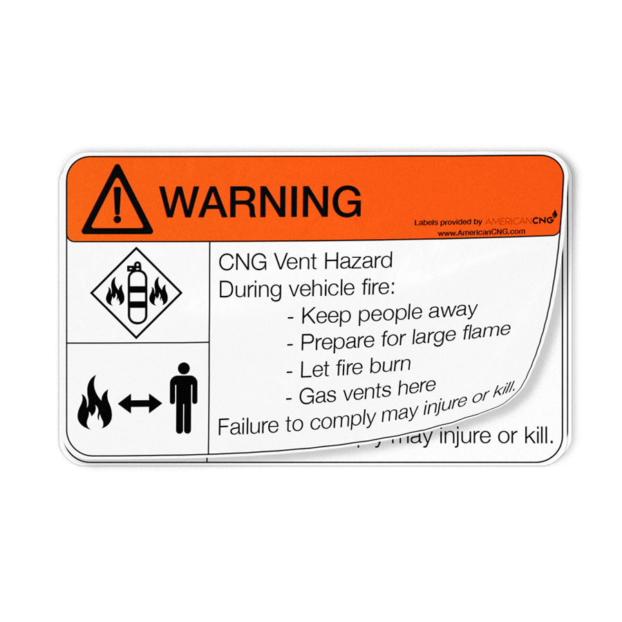 Vent Hazard Decal - American CNG