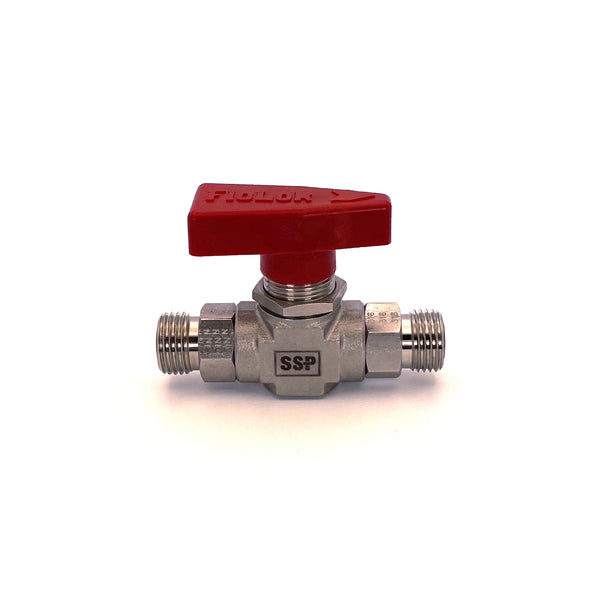 Flo-Lok 5000 PSI Two-Way Ball Valve -6M ORFS Ends - Stainless Steel