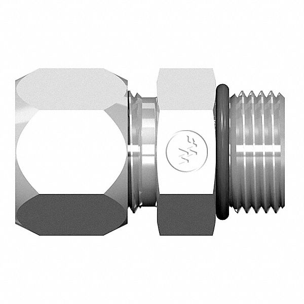 1/4" Compression x 6M ORB Adapter, Stainless Steel