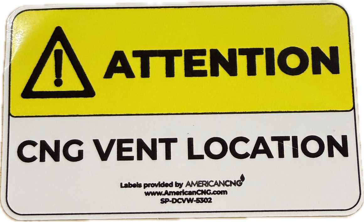 CNG Vent Sticker