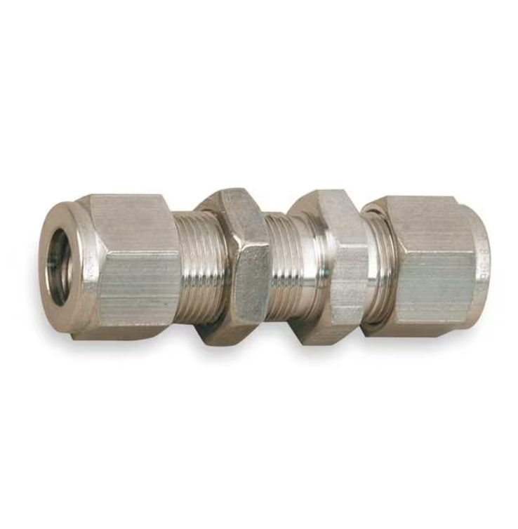 3/8" Compression Bulkhead Union - Stainless Steel