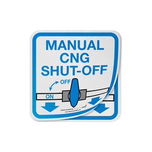 Reflective Manual CNG Shut-Off Decal - American CNG