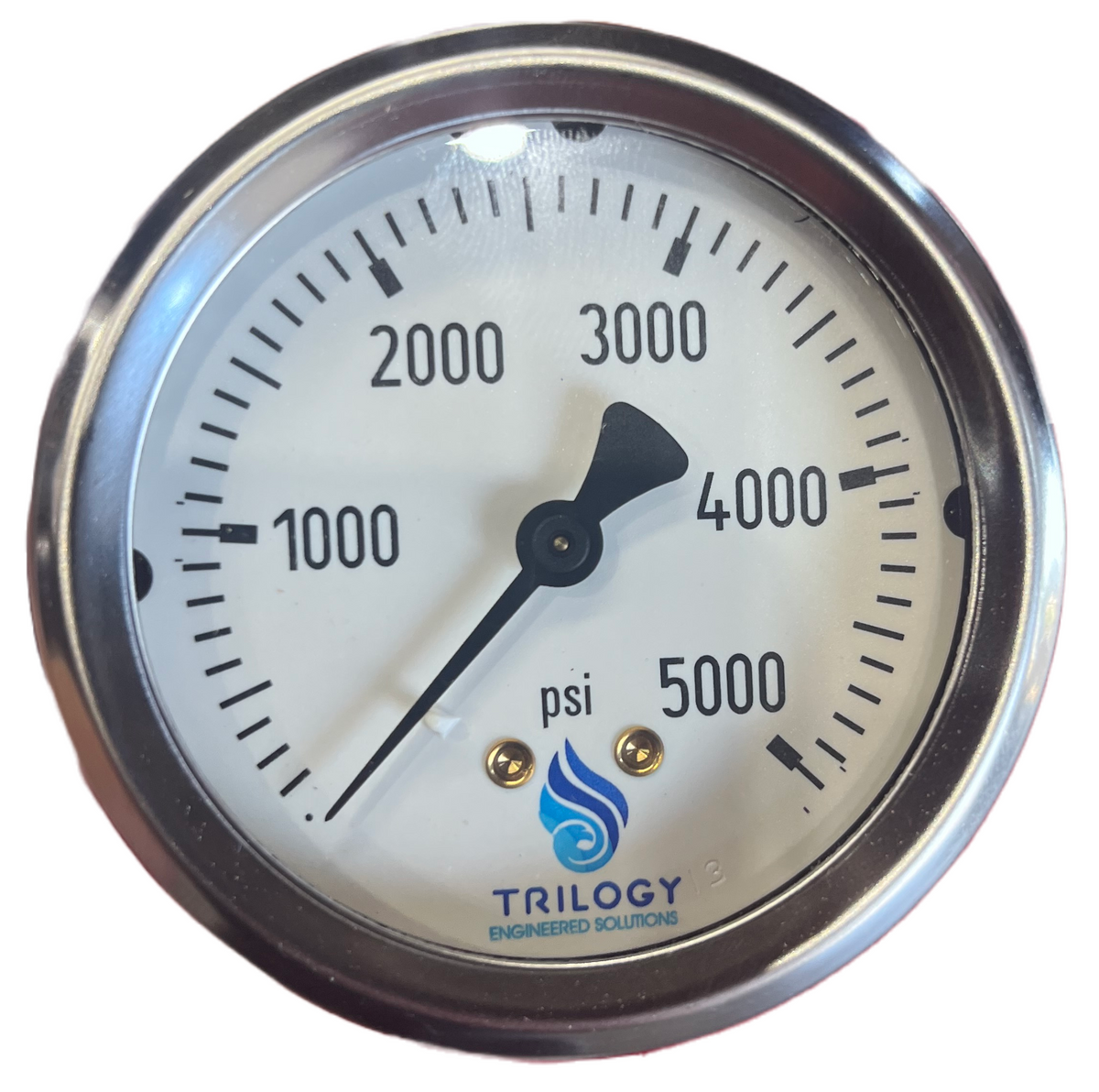 5000 PSI Dry CenterBack Mount Gauge 4 (7/16") M ORB Polycarbonate