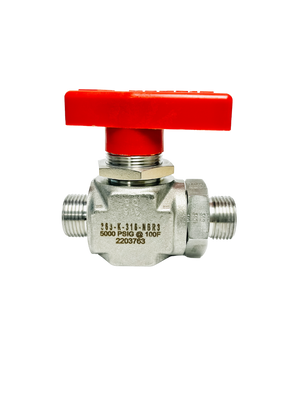 Flo-Lock 5000 PSI Two-Way Ball Valve -8M ORFS Ends - Stainless Steel