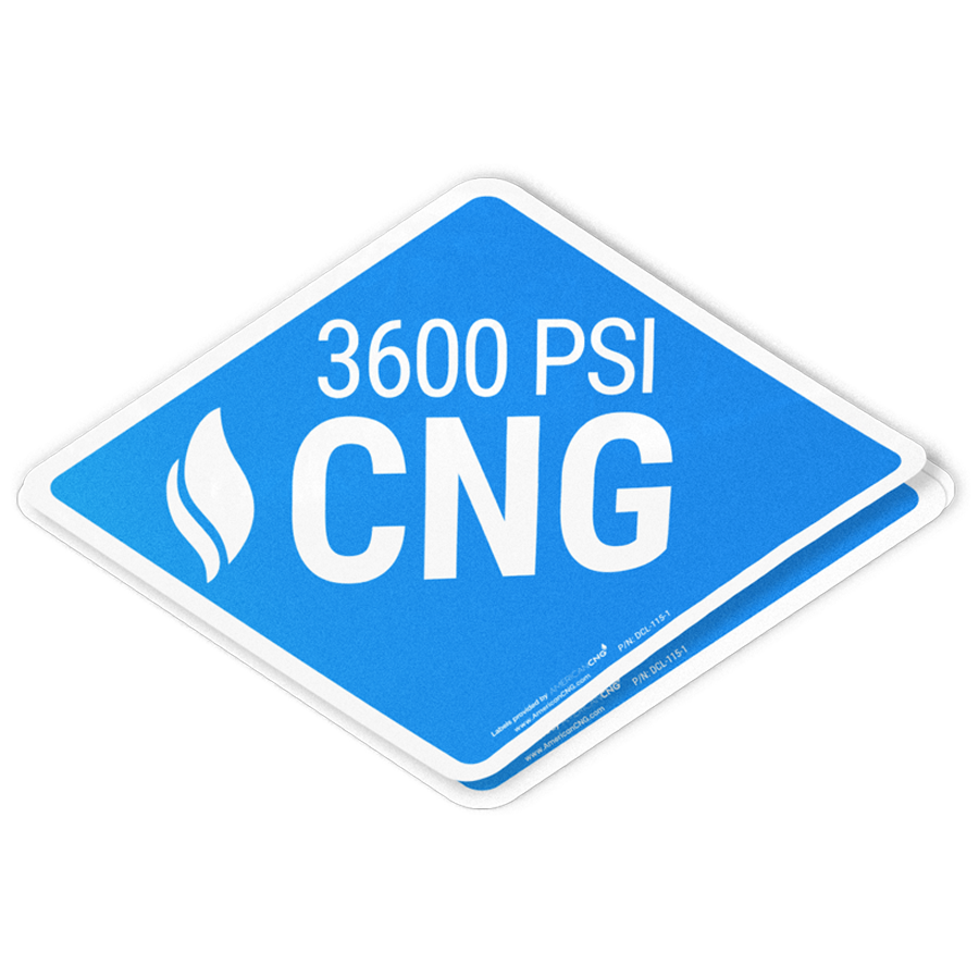 Heavy Duty Reflective 3600 PSI CNG Decal - American CNG