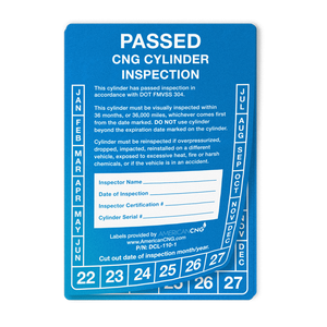 Passed Cylinder Inspection Decal